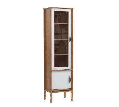 Шкаф Бридж узкий с 1 стеклянной дверью и 1 глухой дверью